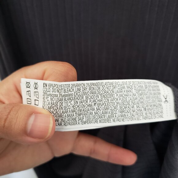 Forever 21 Dark Gray Collard V Neck Sleeveless Backless Fitted Knit Dress Size S - Picture 8 of 10